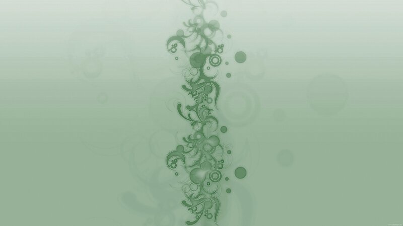 green abstract floral design