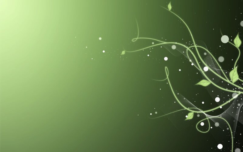green abstract floral design