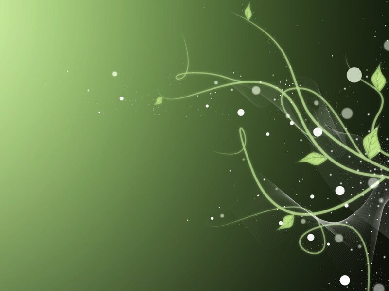 green abstract floral design