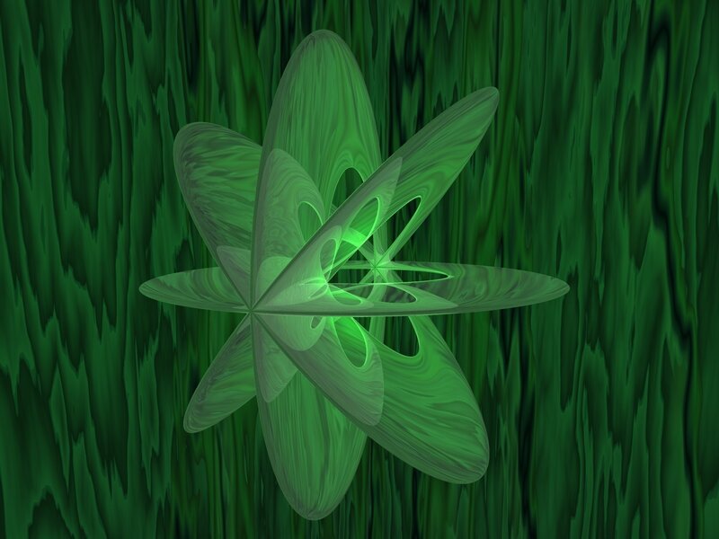 Green Abstract Flower — 3d Render