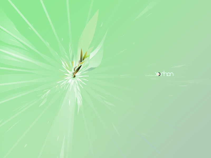green abstract flower design