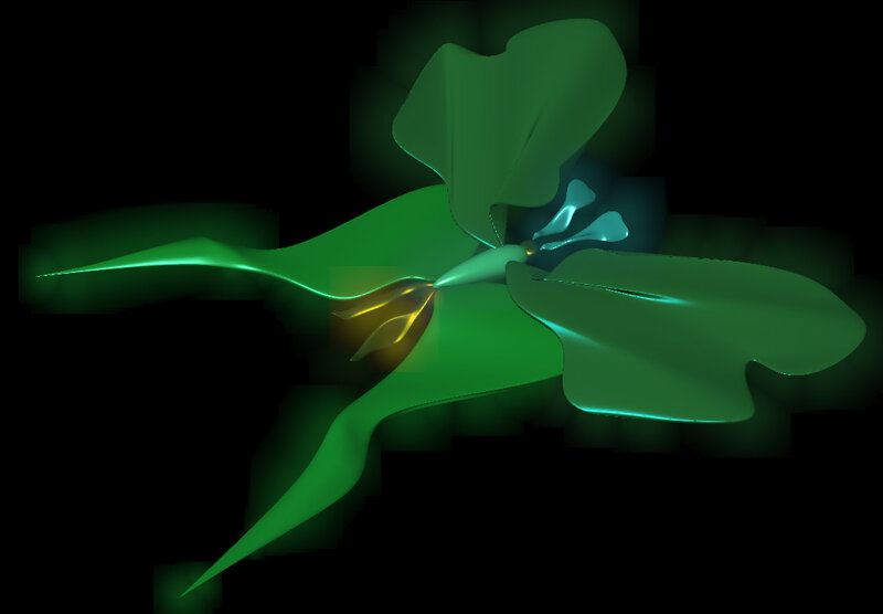 Green Abstract Flower