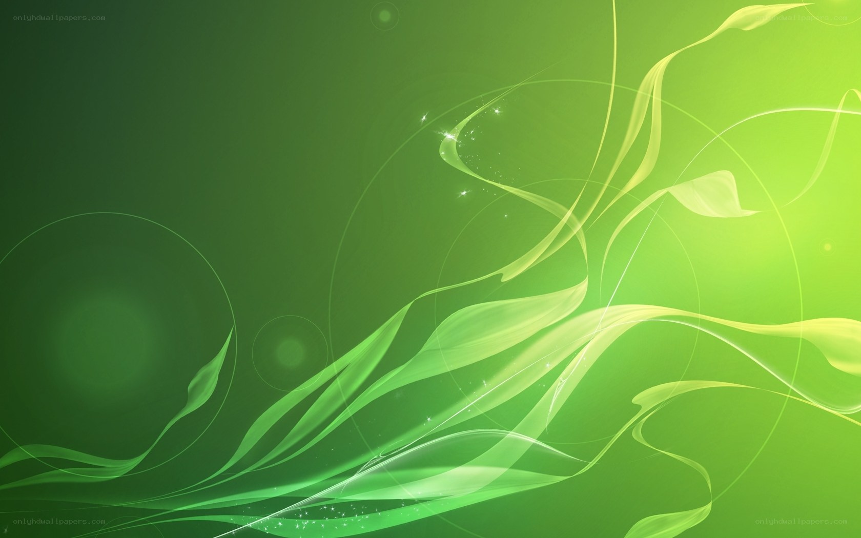 Green abstract flowing design