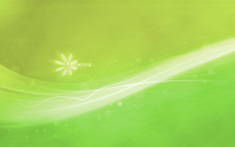 green abstract flowing design