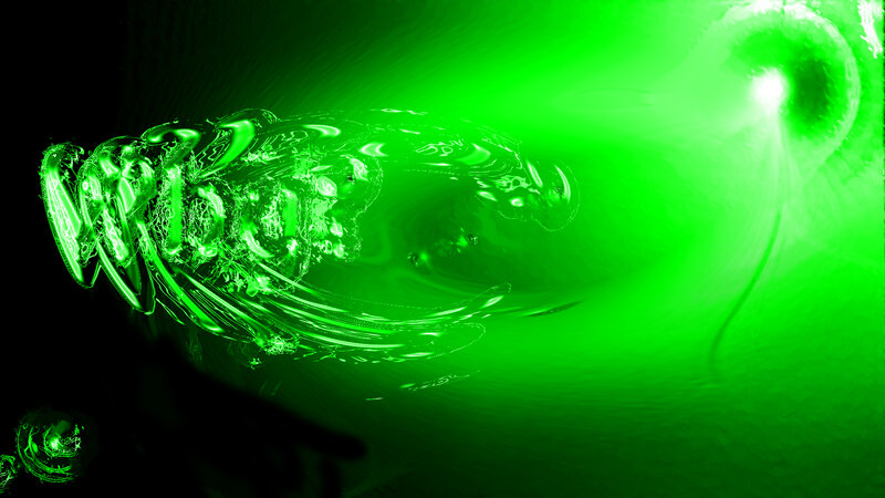 green abstract fluid motion
