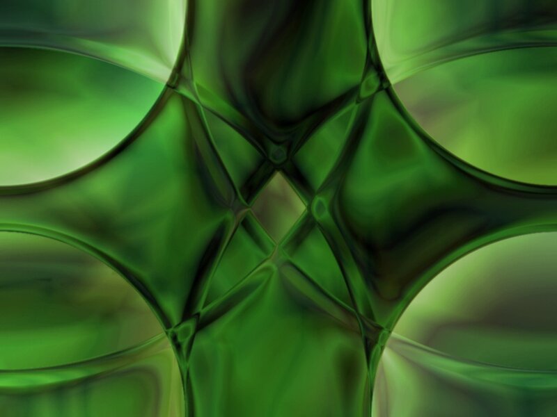 green abstract fluid pattern