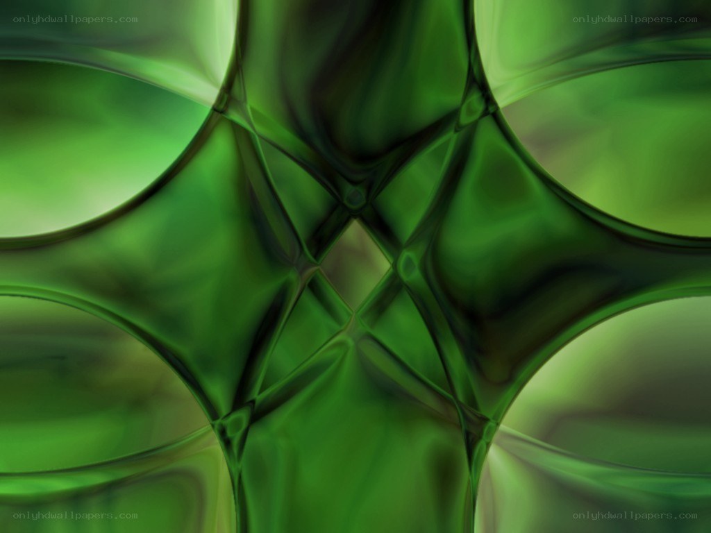 green abstract fluid pattern