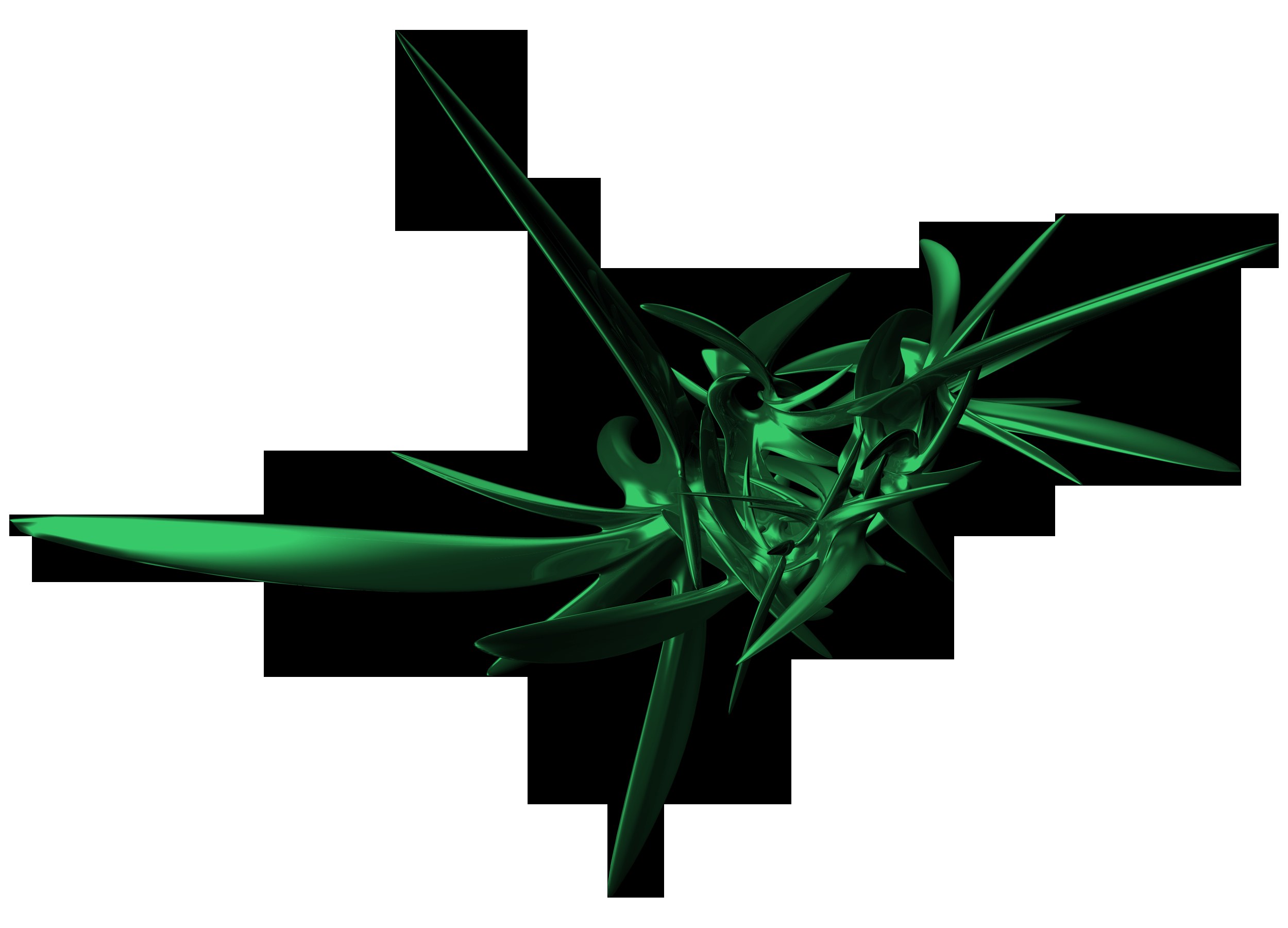 green abstract fractal design