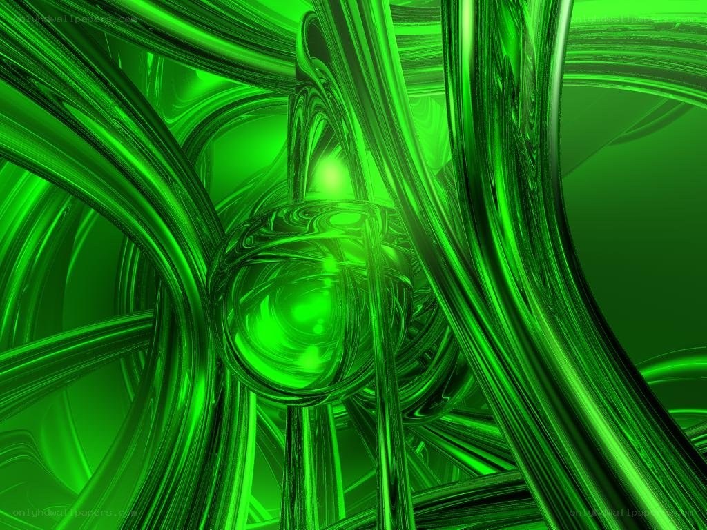 green abstract fractal design
