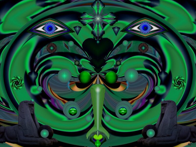 Green Abstract Fractal Design — Hypnotic