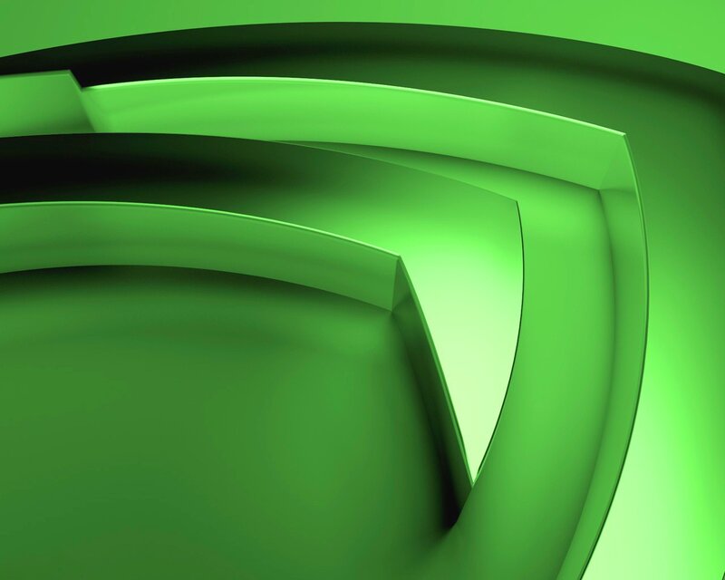 green abstract geometric design
