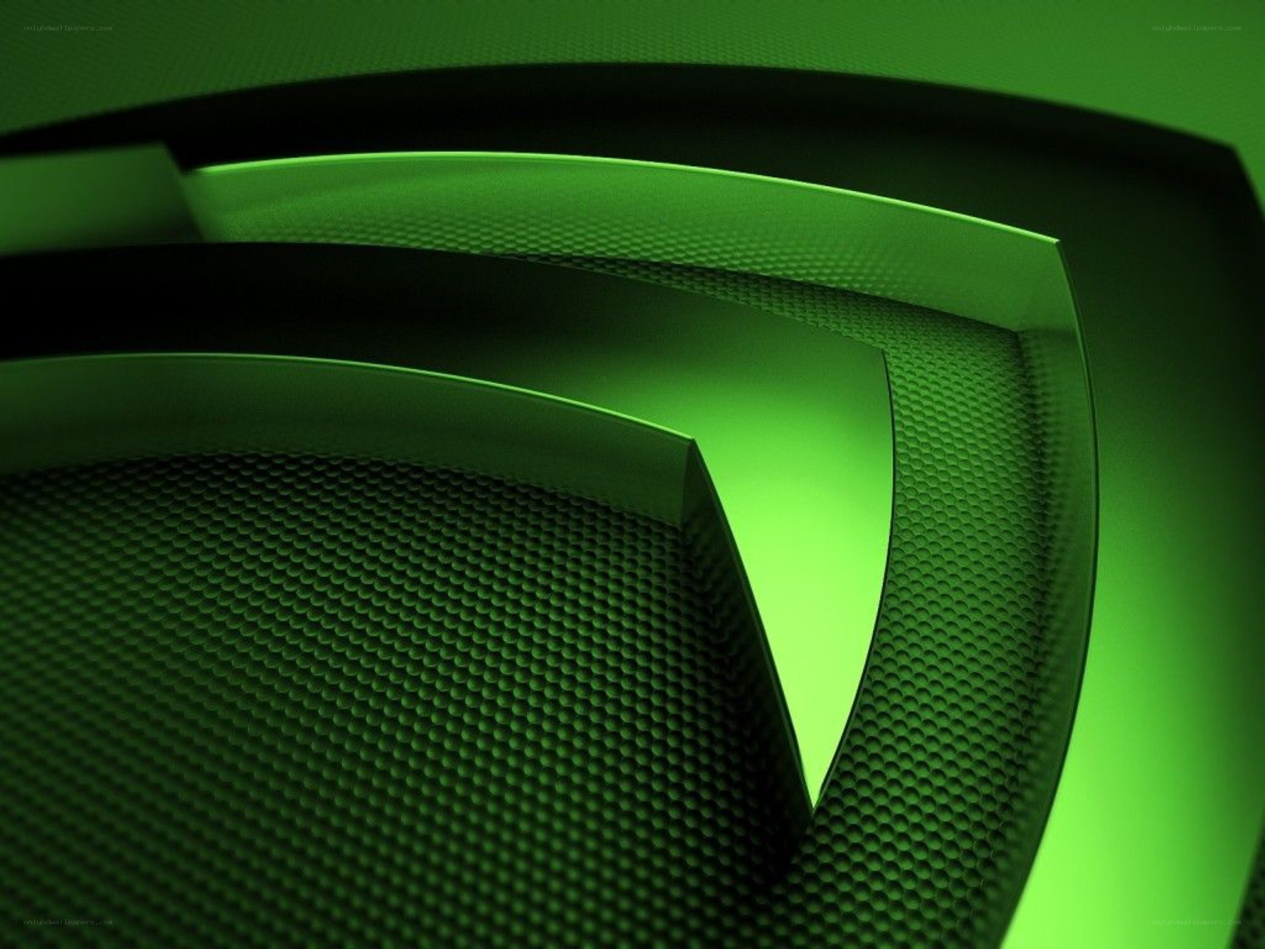 green abstract geometric design