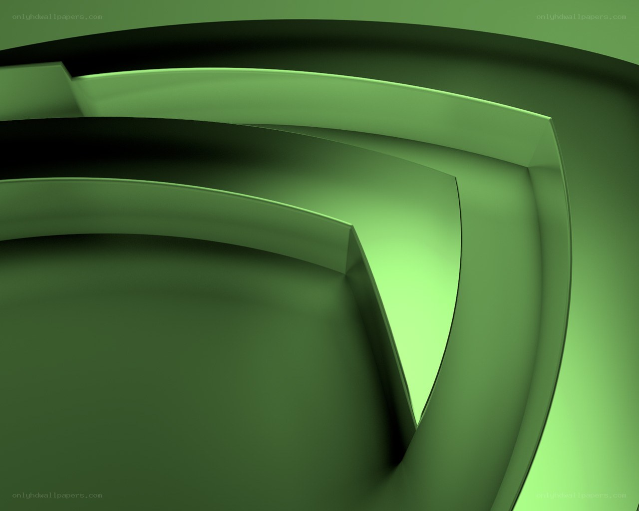 Green abstract geometric design