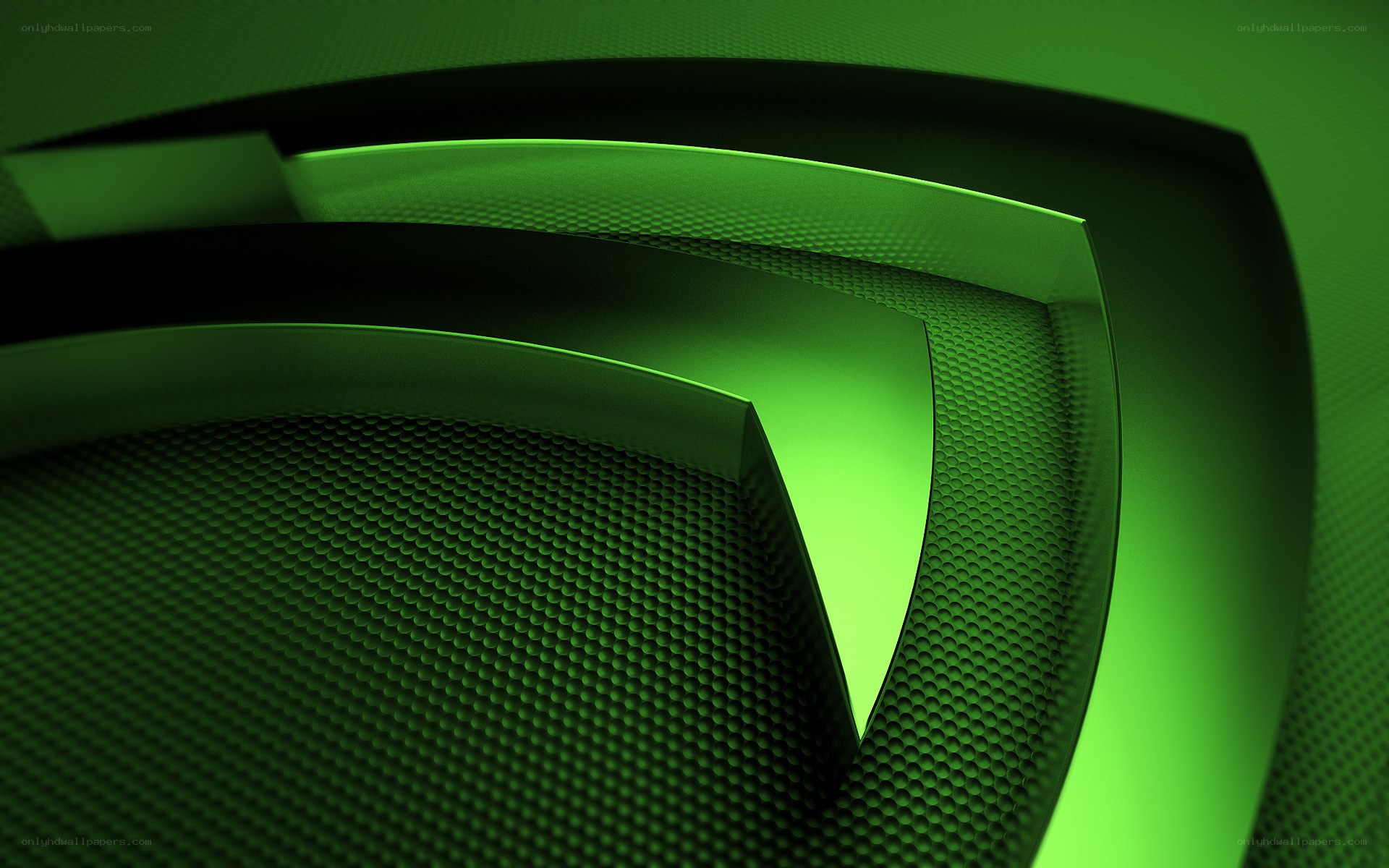 green abstract geometric design