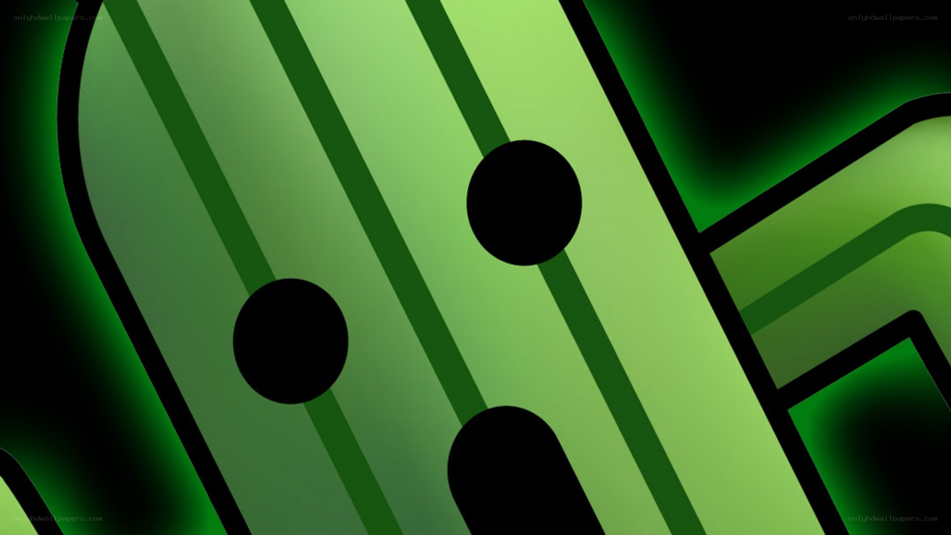 green abstract geometric design
