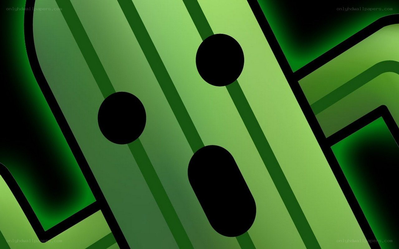 green abstract geometric design