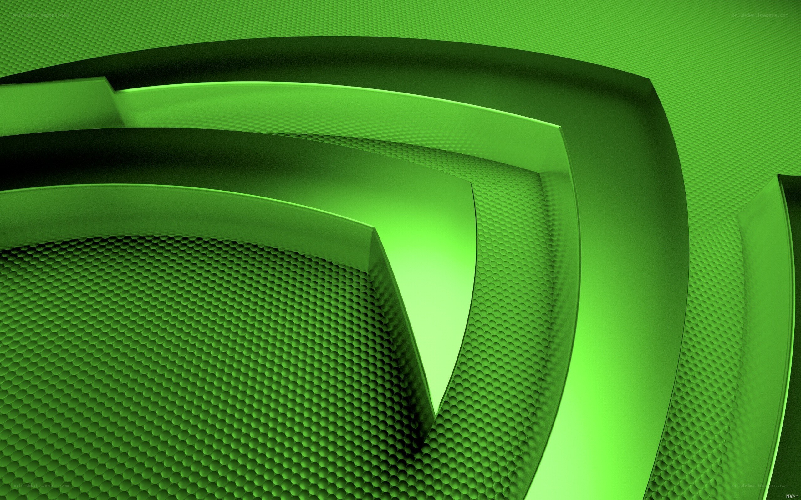 green abstract geometric design