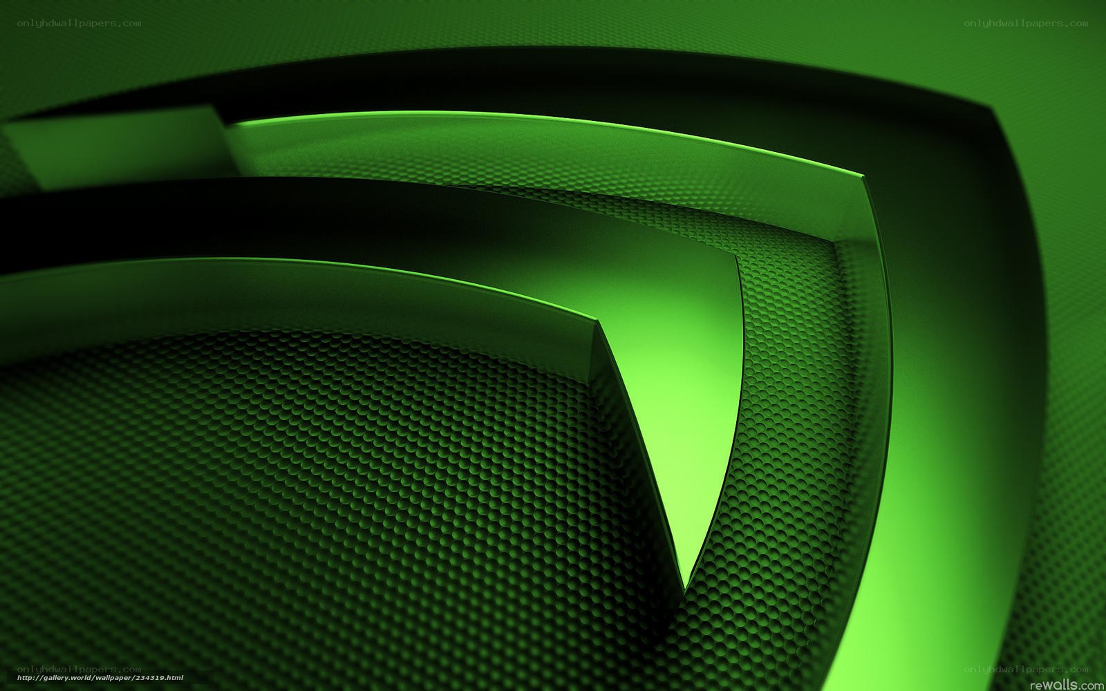 green abstract geometric design