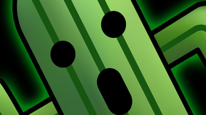 green abstract geometric pattern