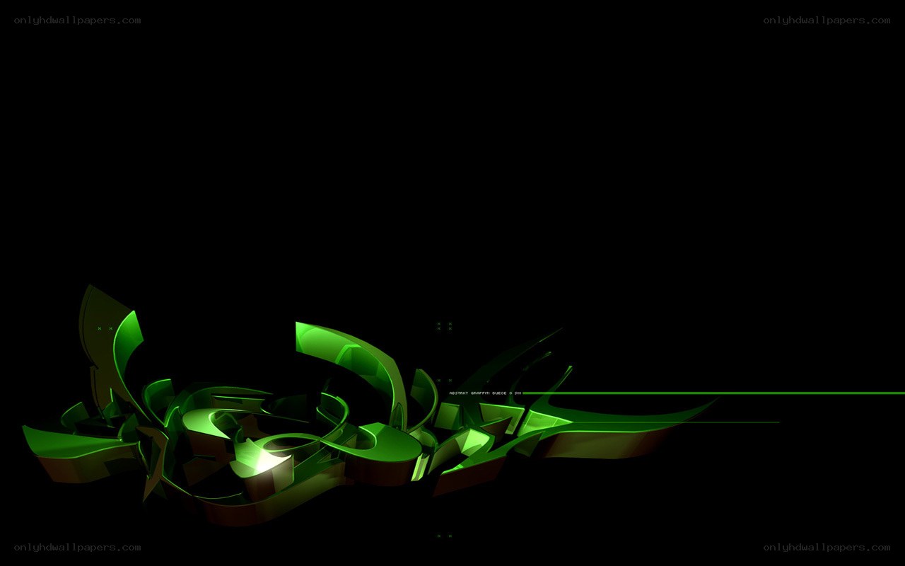 green abstract graffiti design