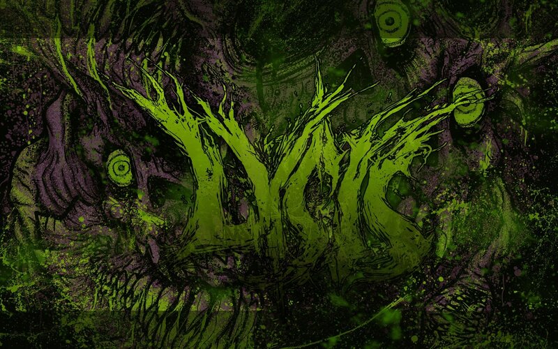 green abstract horror logo