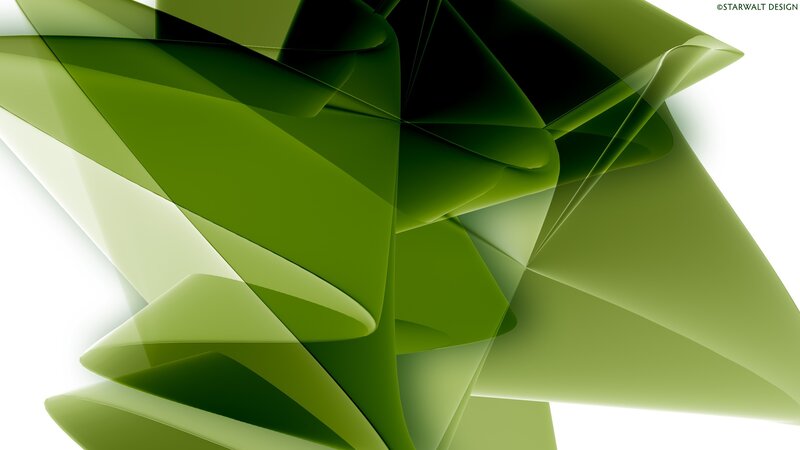 green abstract layered design