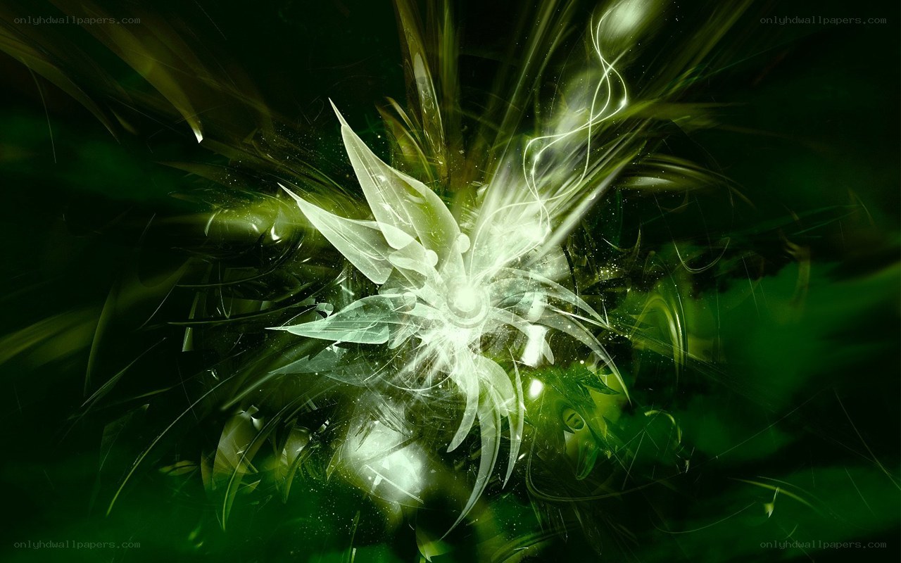 green abstract light explosion