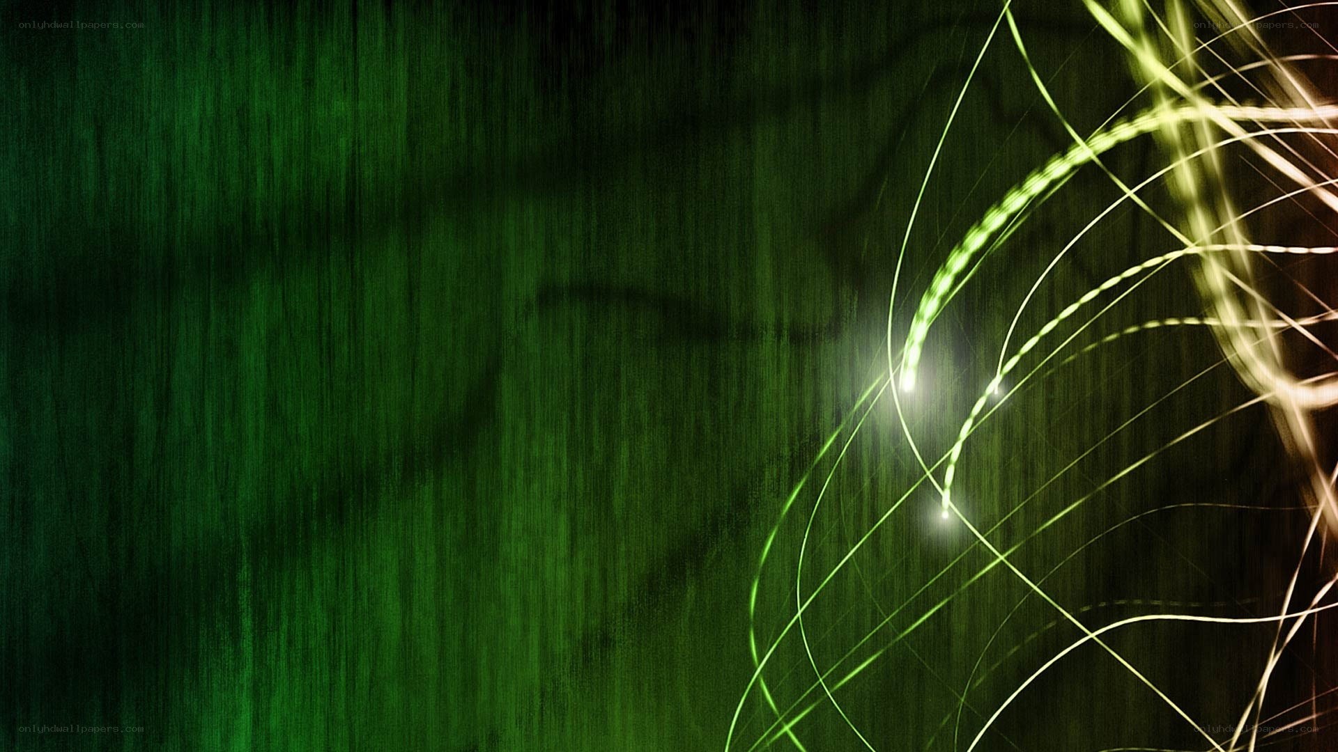 green abstract light lines