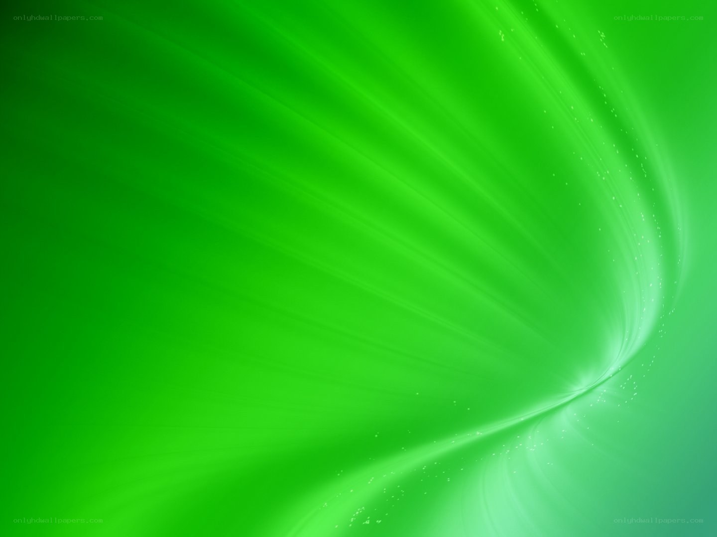 green abstract light waves