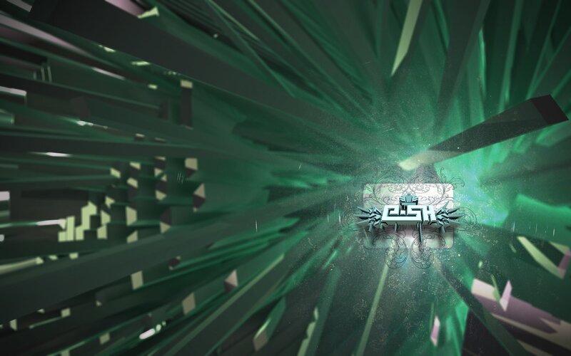 green abstract logo animation