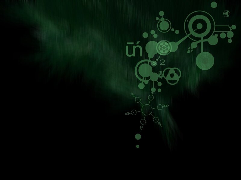 green abstract molecular design