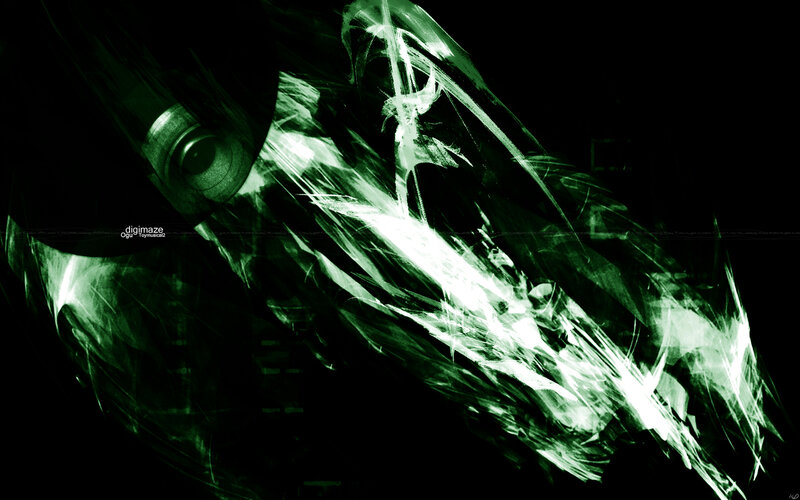 green abstract motion art