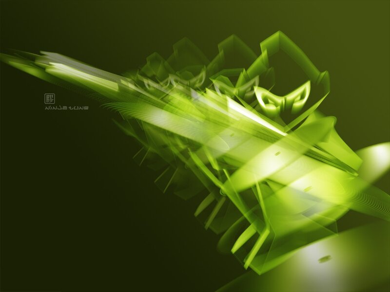 green abstract motion design