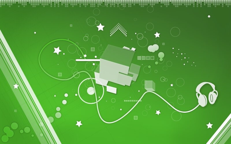 green abstract music design