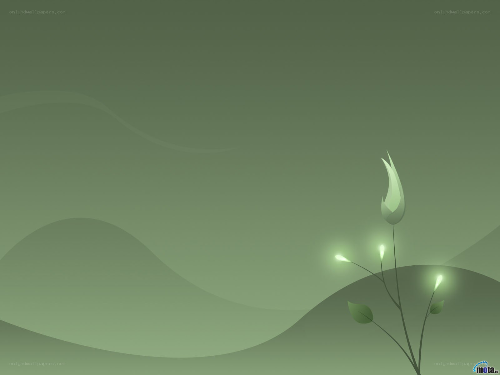 green abstract nature scene