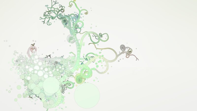 Green Abstract Organic Forms — Serene