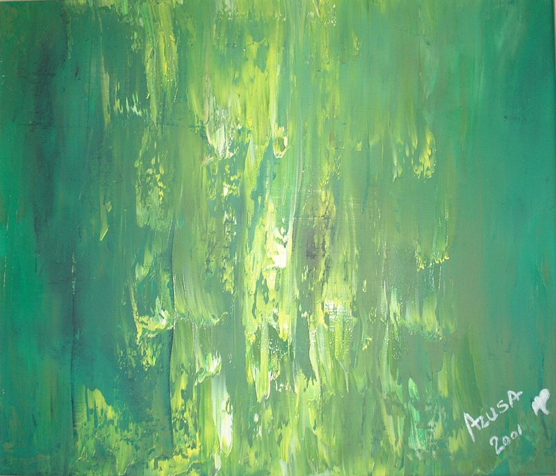 Green Abstract Painting