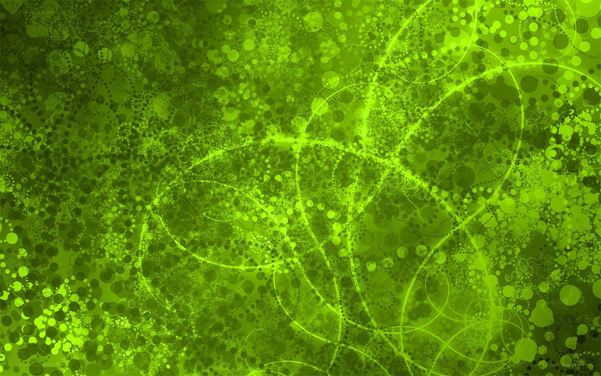 green abstract particle background