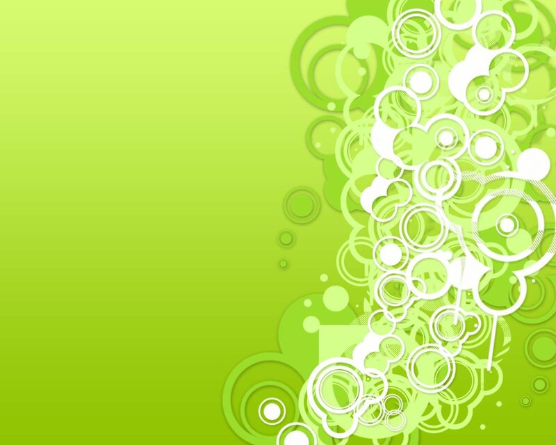 Green Abstract Pattern — Calm, Circles, Bubbles, White