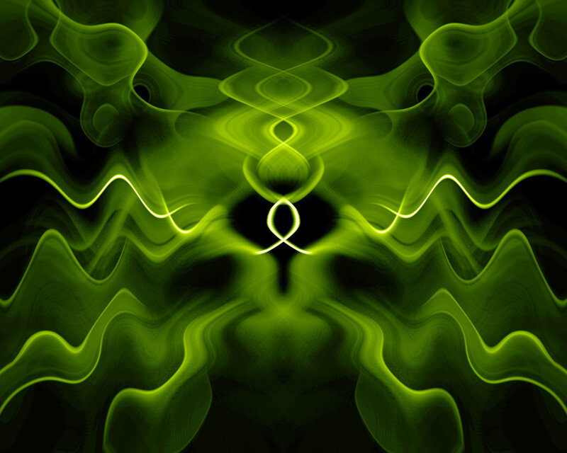 Green Abstract Pattern — Dynamic, Waves