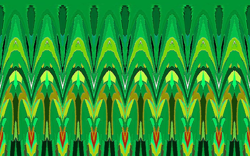 Green Abstract Pattern — Hypnotic, Waves