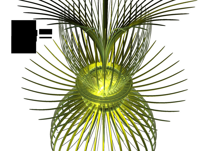 green abstract plant design
