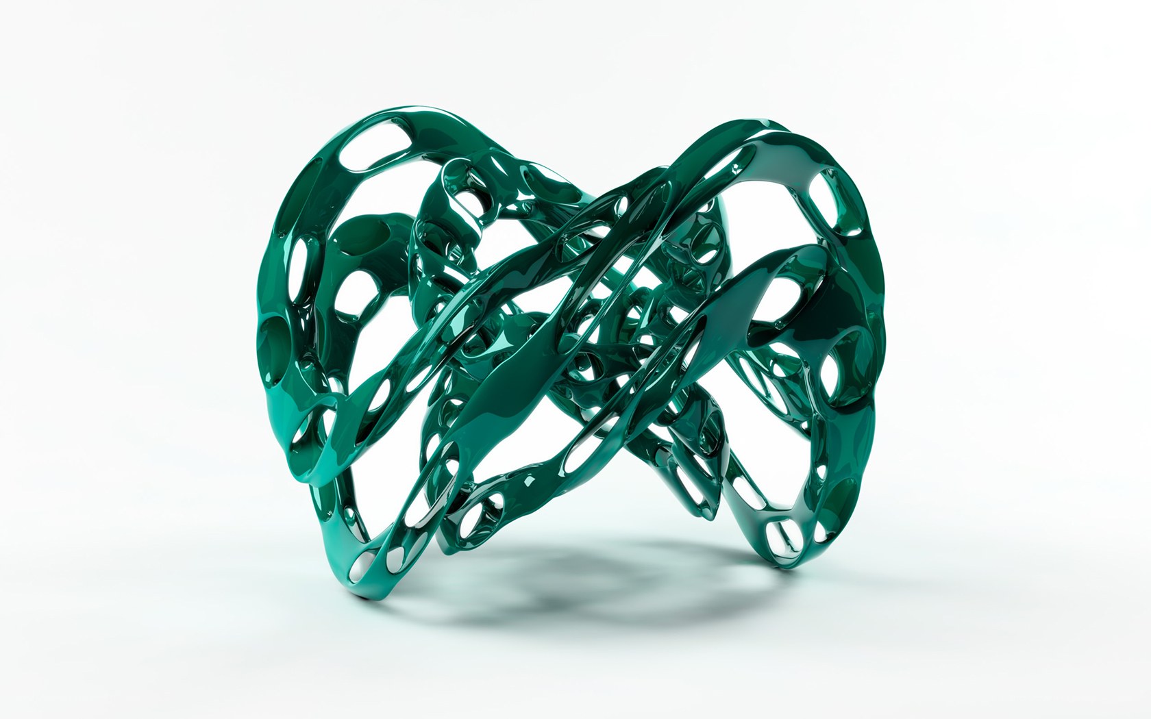 Green abstract sculpture