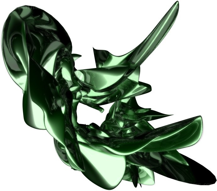 green abstract sculpture