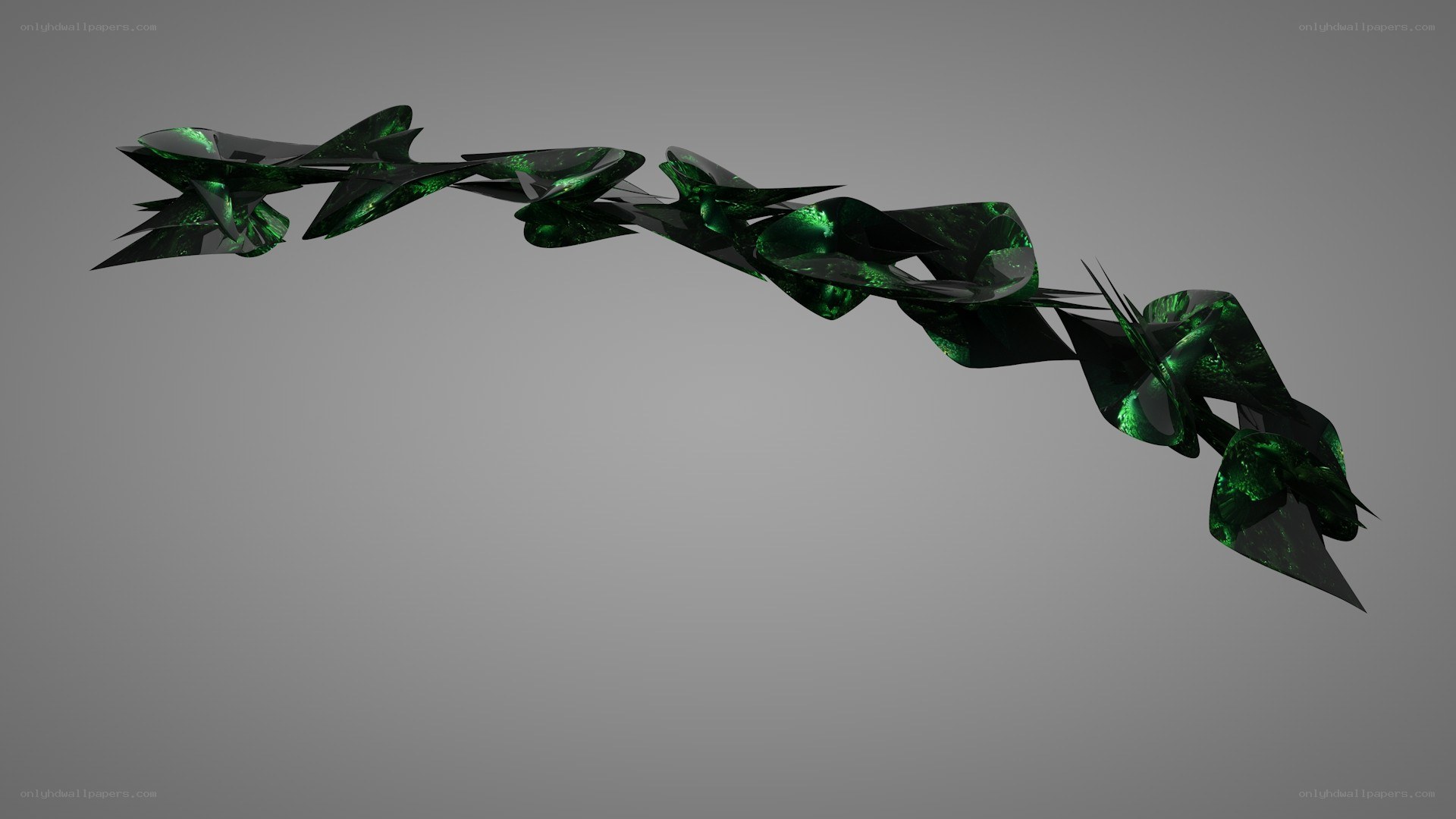 green abstract sculpture
