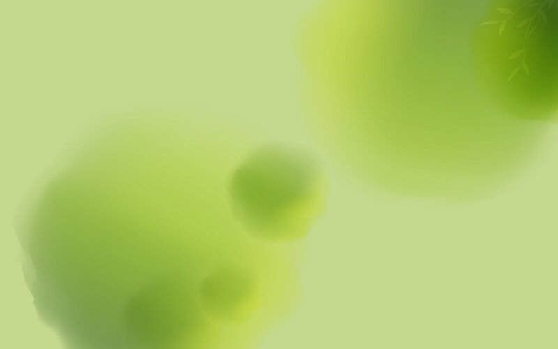 Green Abstract Shapes — Calm, Leaves, Light Green