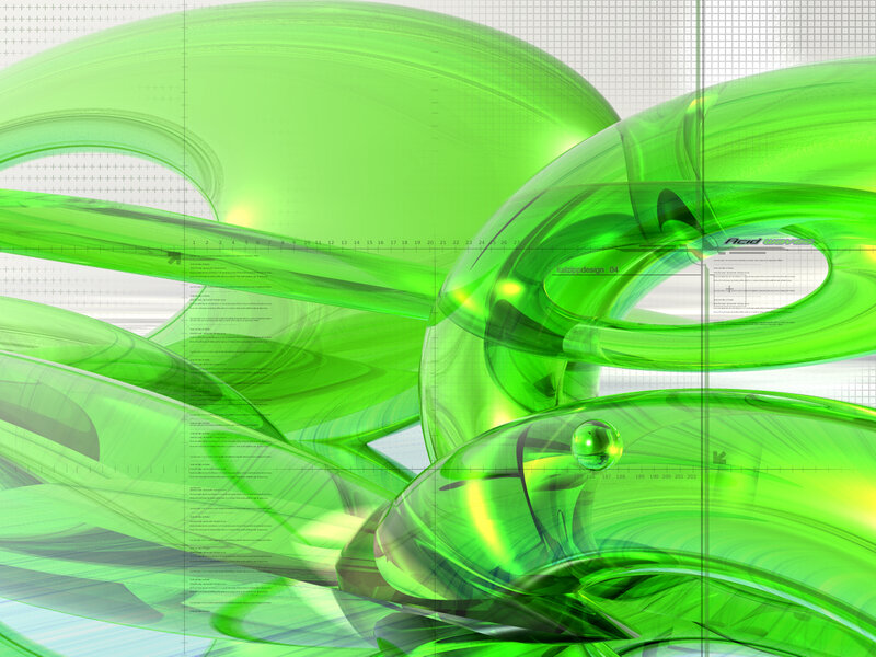 Green Abstract Shapes — Futuristic
