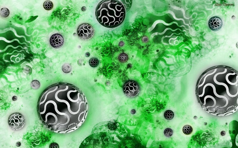 Green abstract sphere pattern