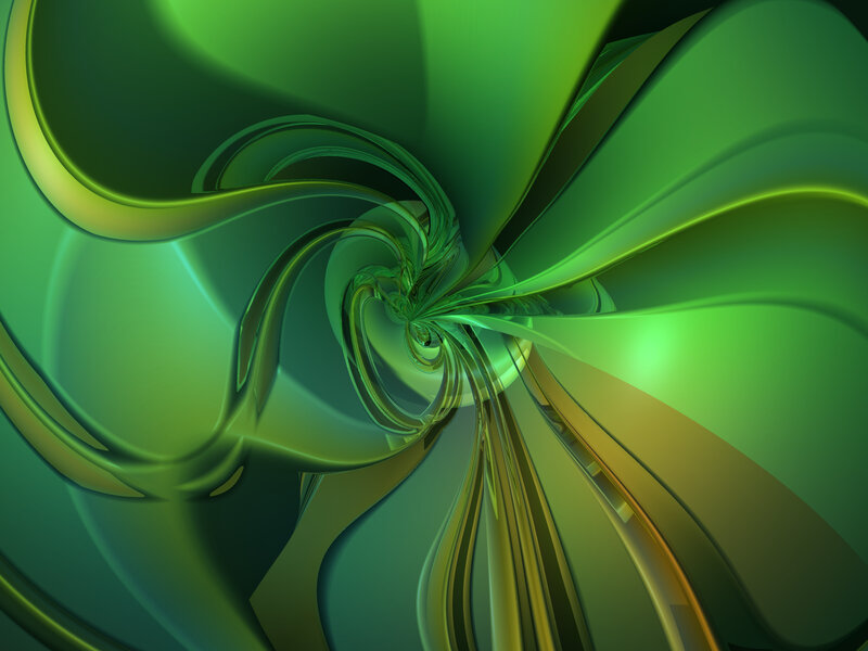 Green abstract spiral design