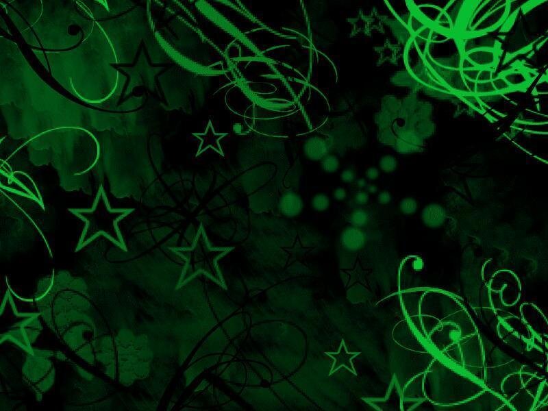 green abstract star pattern